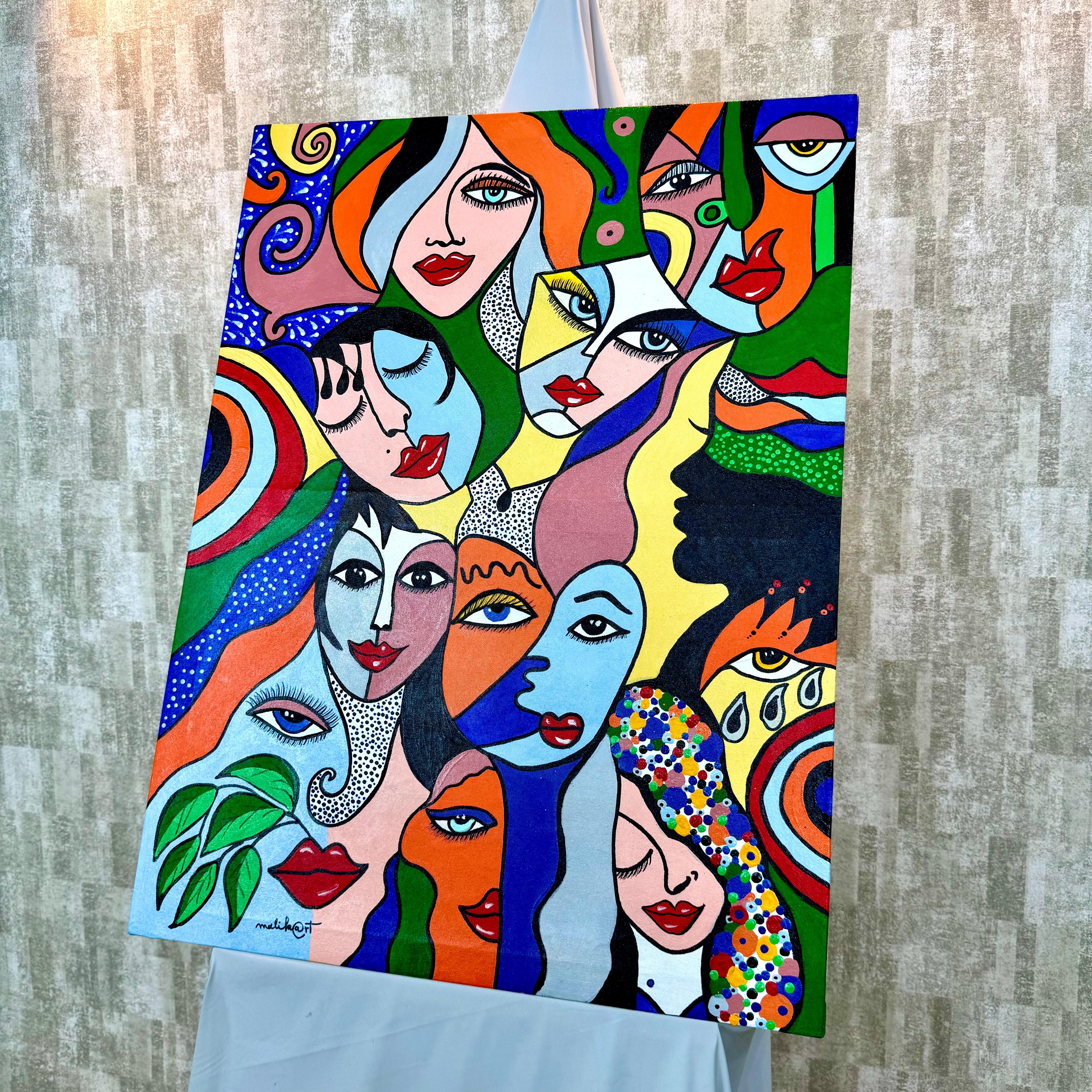 The Human Emotions – Tableau Unique Peint à la Main (Pièce Unique) — vue 2