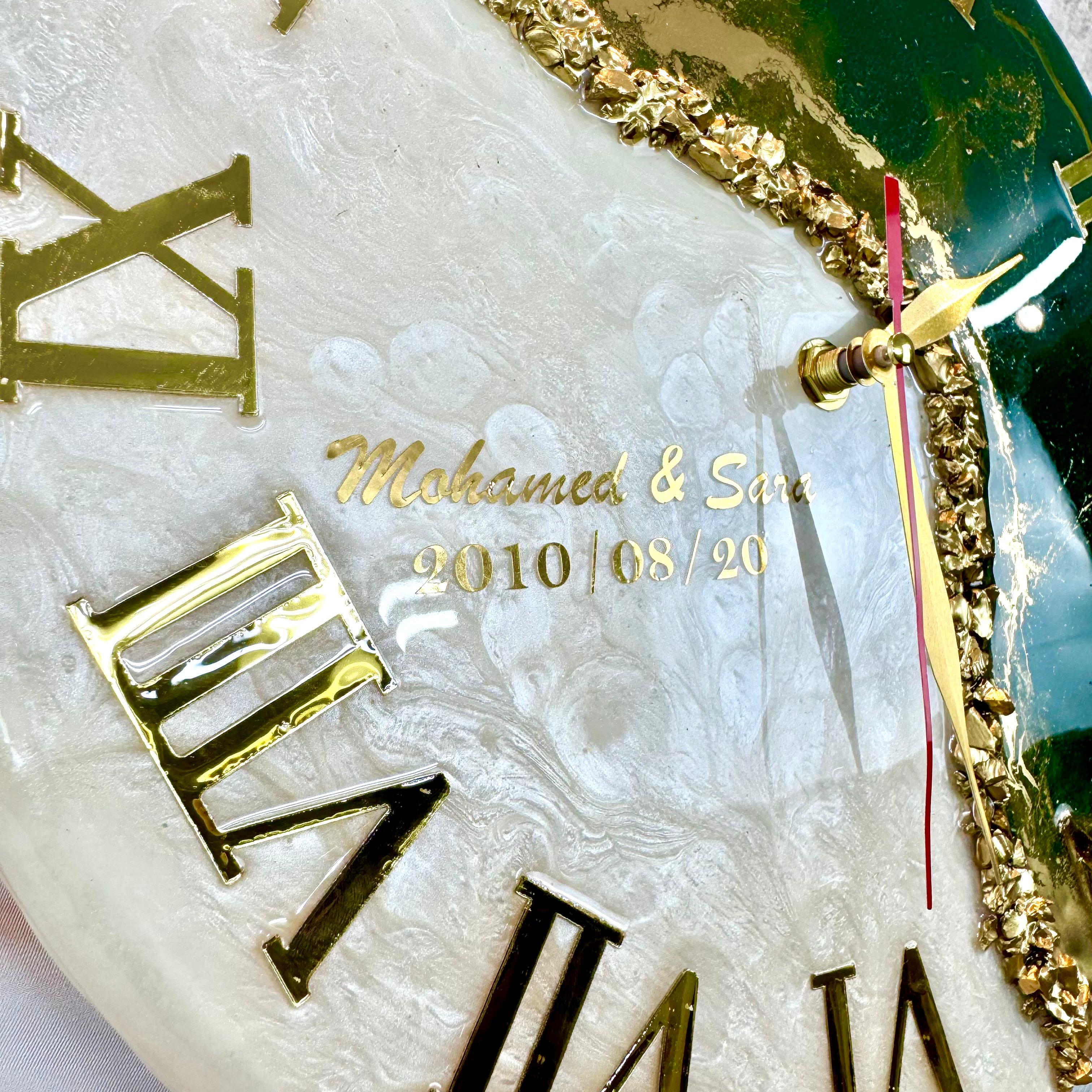 Horloge Personnalisée en Résine – Prénoms & Date de votre choix² — vue 2