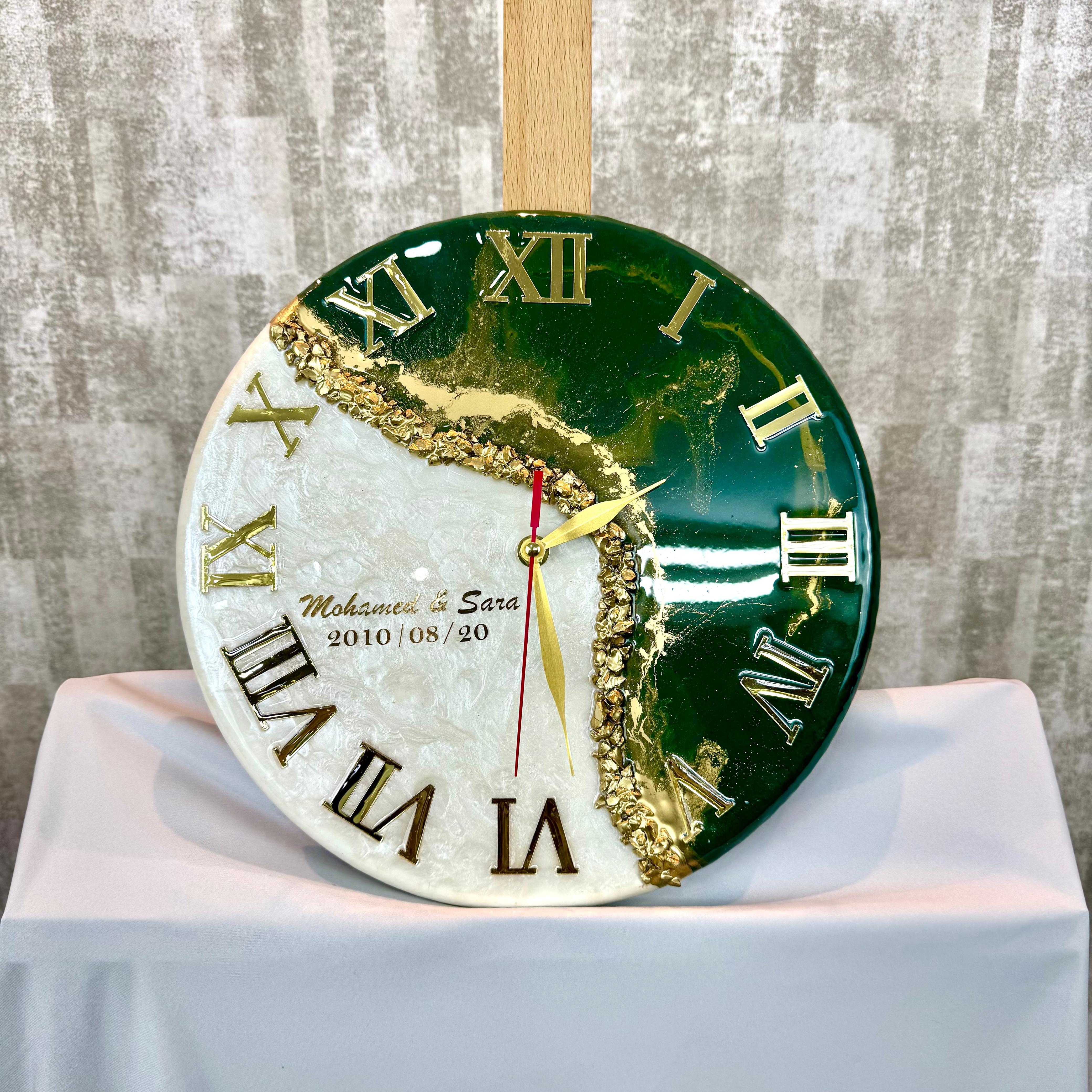 Horloge Personnalisée en Résine – Prénoms & Date de votre choix² — vue 3