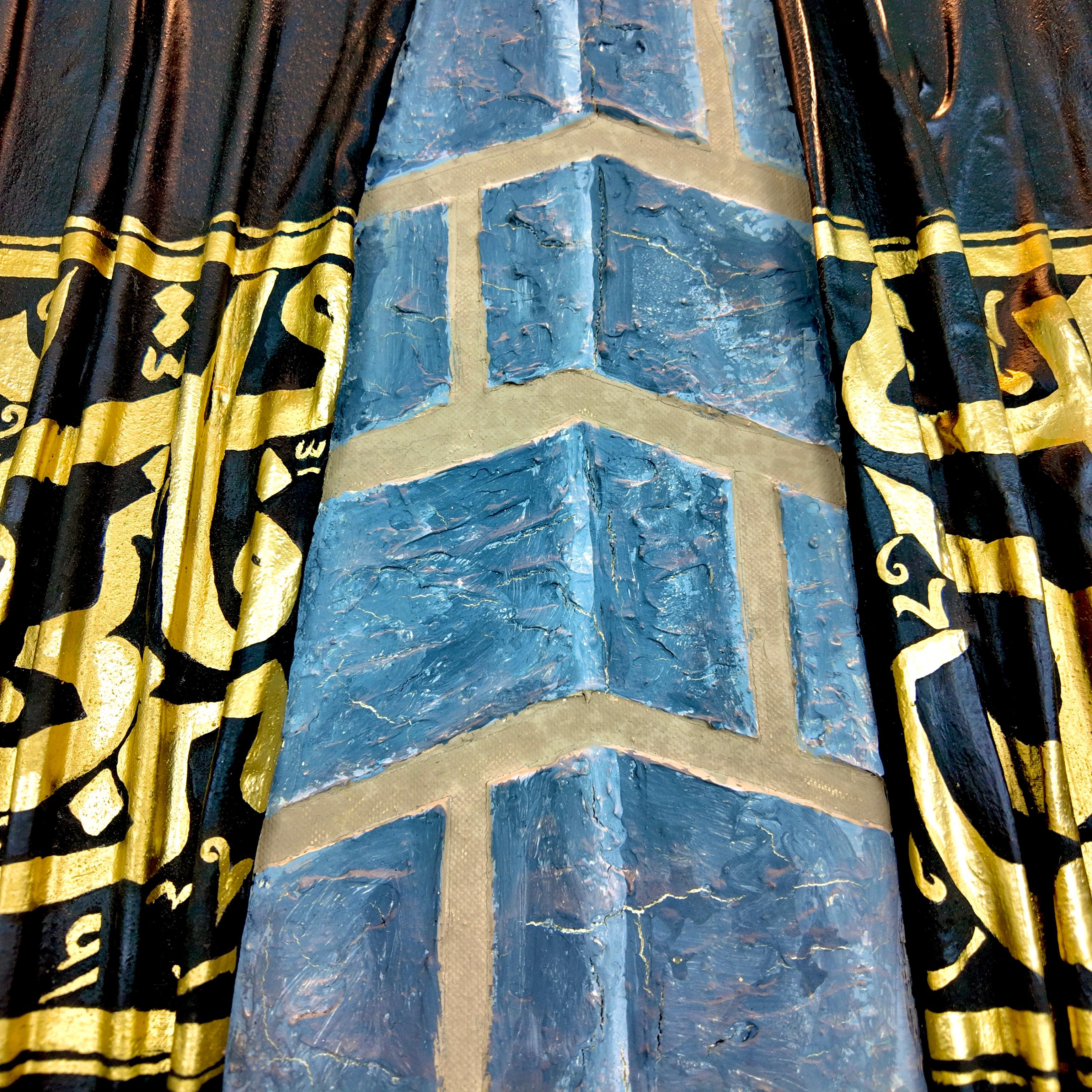 Kaaba en Relief – Tableau 3D Texturé avec Tissu et Pierre Effet Réaliste — vue 3