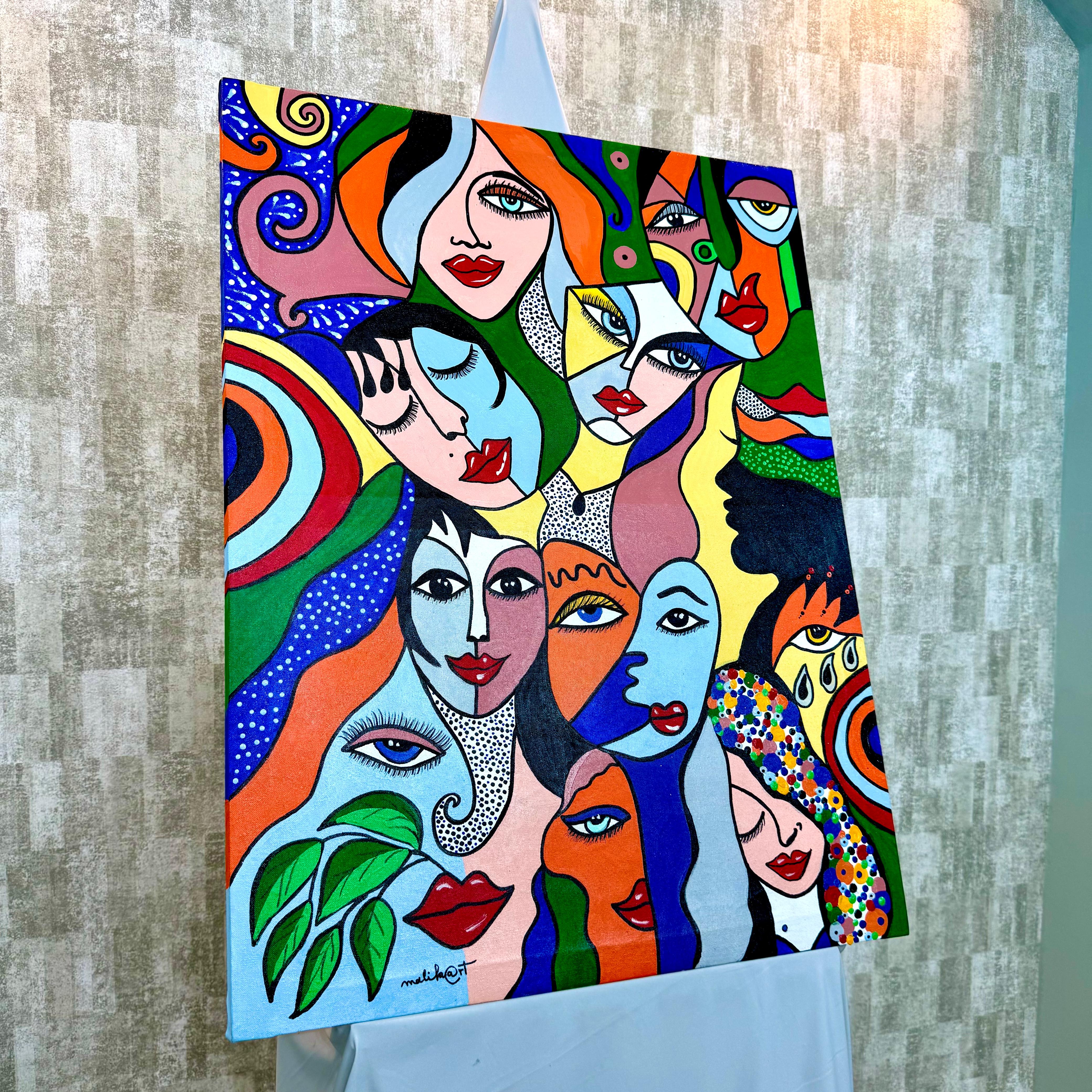 The Human Emotions – Tableau Unique Peint à la Main (Pièce Unique) — vue 3