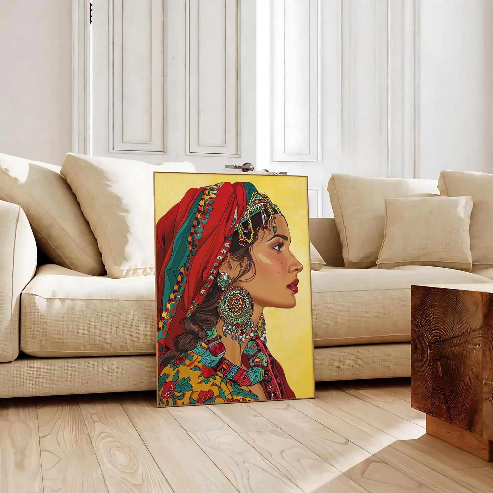 Femme Berbère – Canvas Premium aux Couleurs du Maroc — vue 3