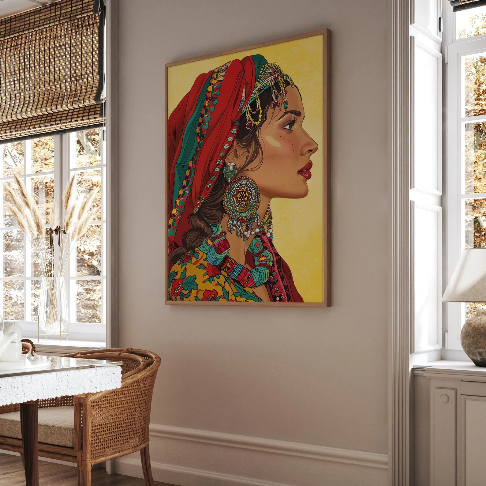 Femme Berbère – Canvas Premium aux Couleurs du Maroc — vue 2